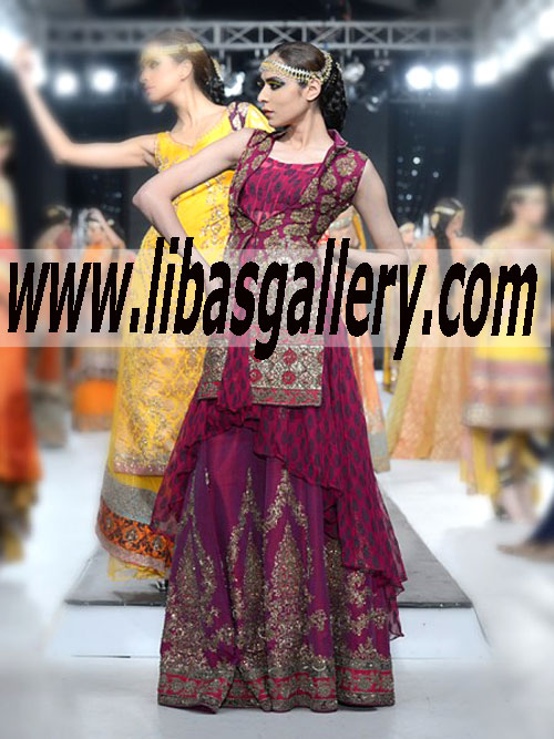 HSY Bridal Fashion Week Formal Wear, Latest Designs from PFDC L`Oreal Paris Bridal Week Womens formal Clothing Stores in Beverly Boulevard, Los Angeles, CA